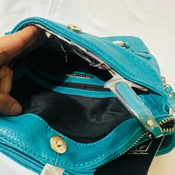 NWT MKF Collection Luciana Women’s Crossbody Bag by Mia K – Turquoise - Picture 4 of 5